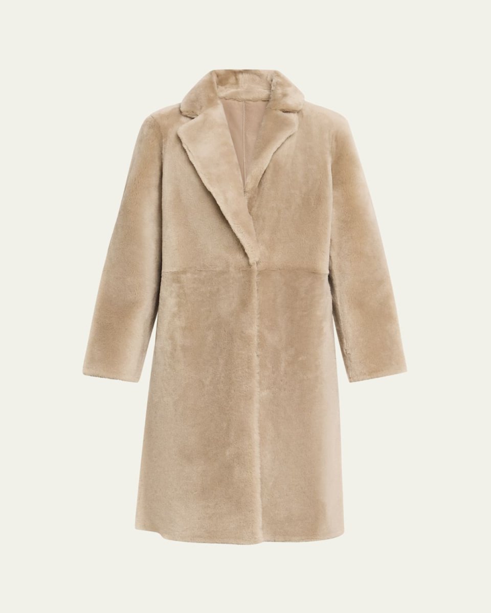 Ironed Lamb Shearling Coat